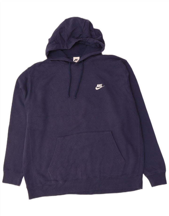 NIKE Sudadera con capucha para hombre, talla 2XL, algodón azul marino