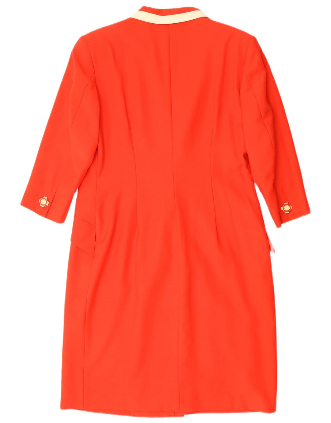 Maska Abrigo cruzado para mujer UK 44 Lana virgen color block rojo mediano