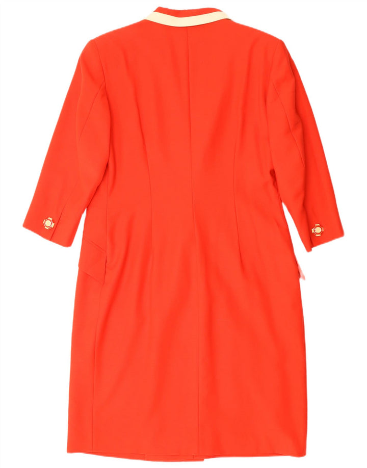 Maska Abrigo cruzado para mujer UK 44 Lana virgen color block rojo mediano