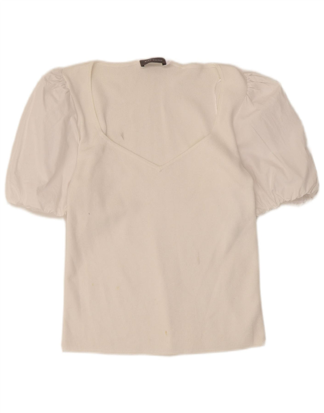 MINT VELVET Blusa para Mujer Top UK 12 Medium Blanco Modal