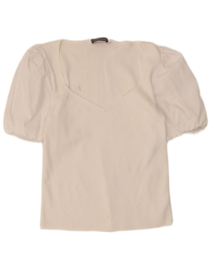 MINT VELVET Blusa para Mujer Top UK 12 Medium Blanco Modal