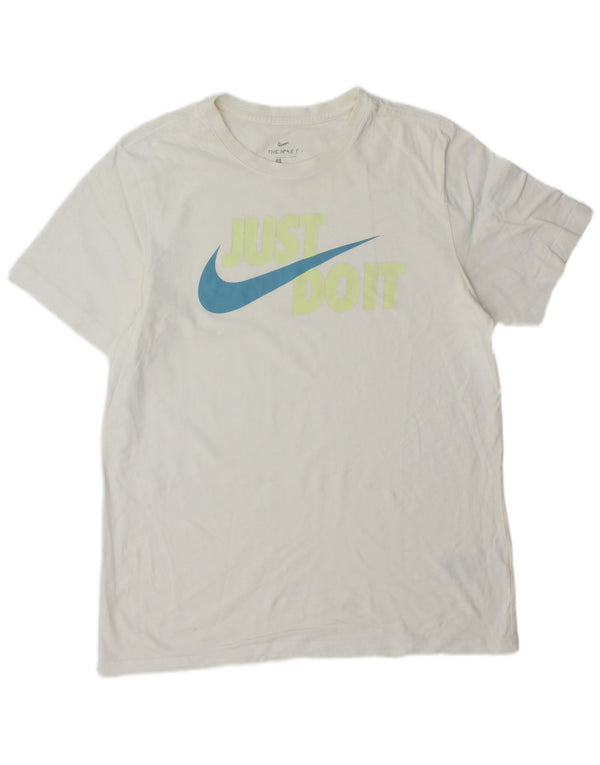 Nike - Camiseta gráfica para hombre, talla grande, algodón blanco