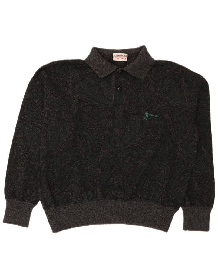 Pancaldi & B Jersey tipo polo para hombre IT 48 Lana de cachemira gris medio
