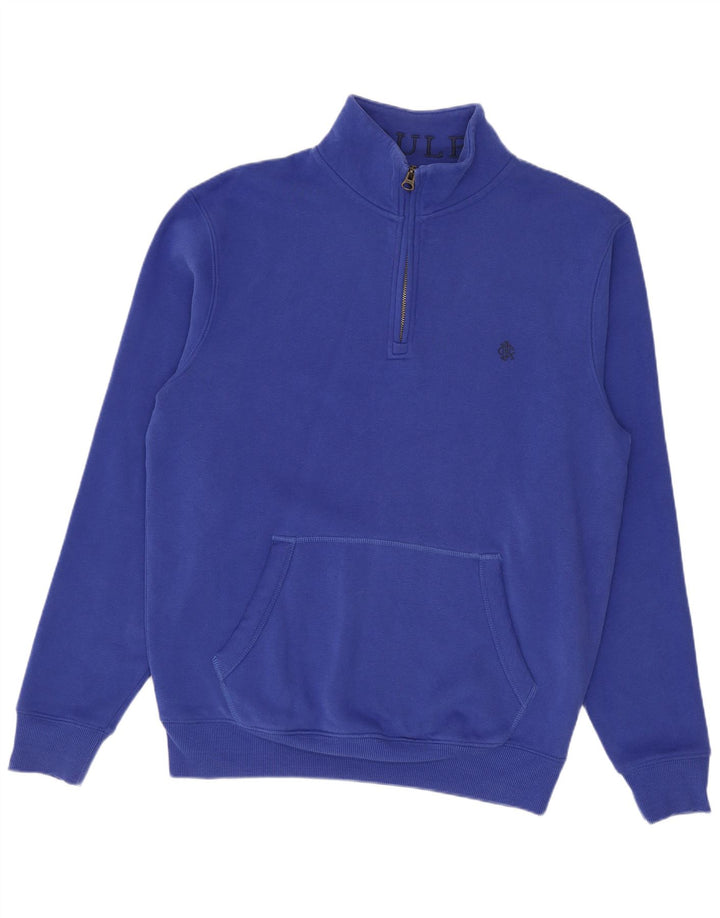Joules Hombre Sudadera Con Cremallera Y Cuello Jersey De Algodón Azul Pequeño