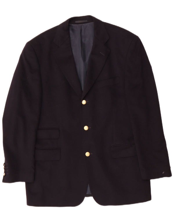 Daniels & Korff Chaqueta tipo blazer de 3 botones para hombre IT 50 Large Cachemira azul marino