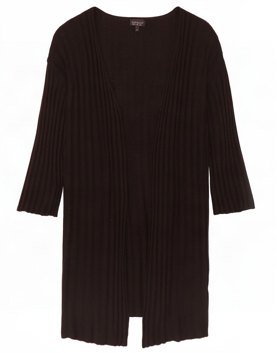 Topshop Cárdigan abierto de gran tamaño para mujer, talla S, color negro