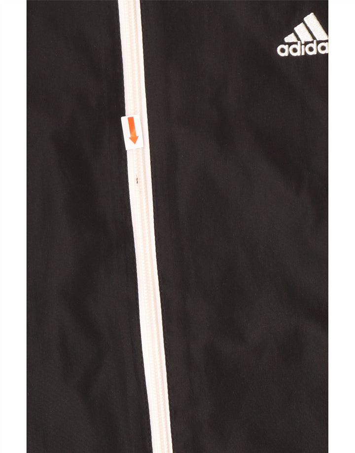 Adidas - Chaqueta de chándal para hombre, talla 40/42, poliéster negro mediano
