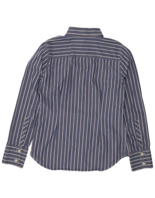 Camisa Superdry Mujer Grande Clásica De Algodón A Rayas Azul