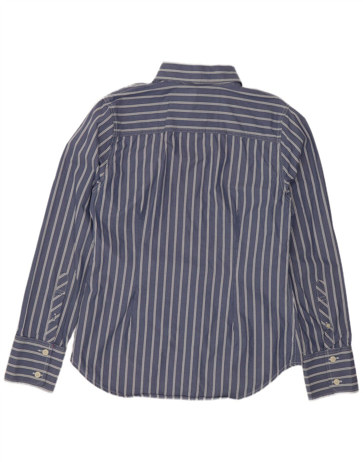 Camisa Superdry Mujer Grande Clásica De Algodón A Rayas Azul
