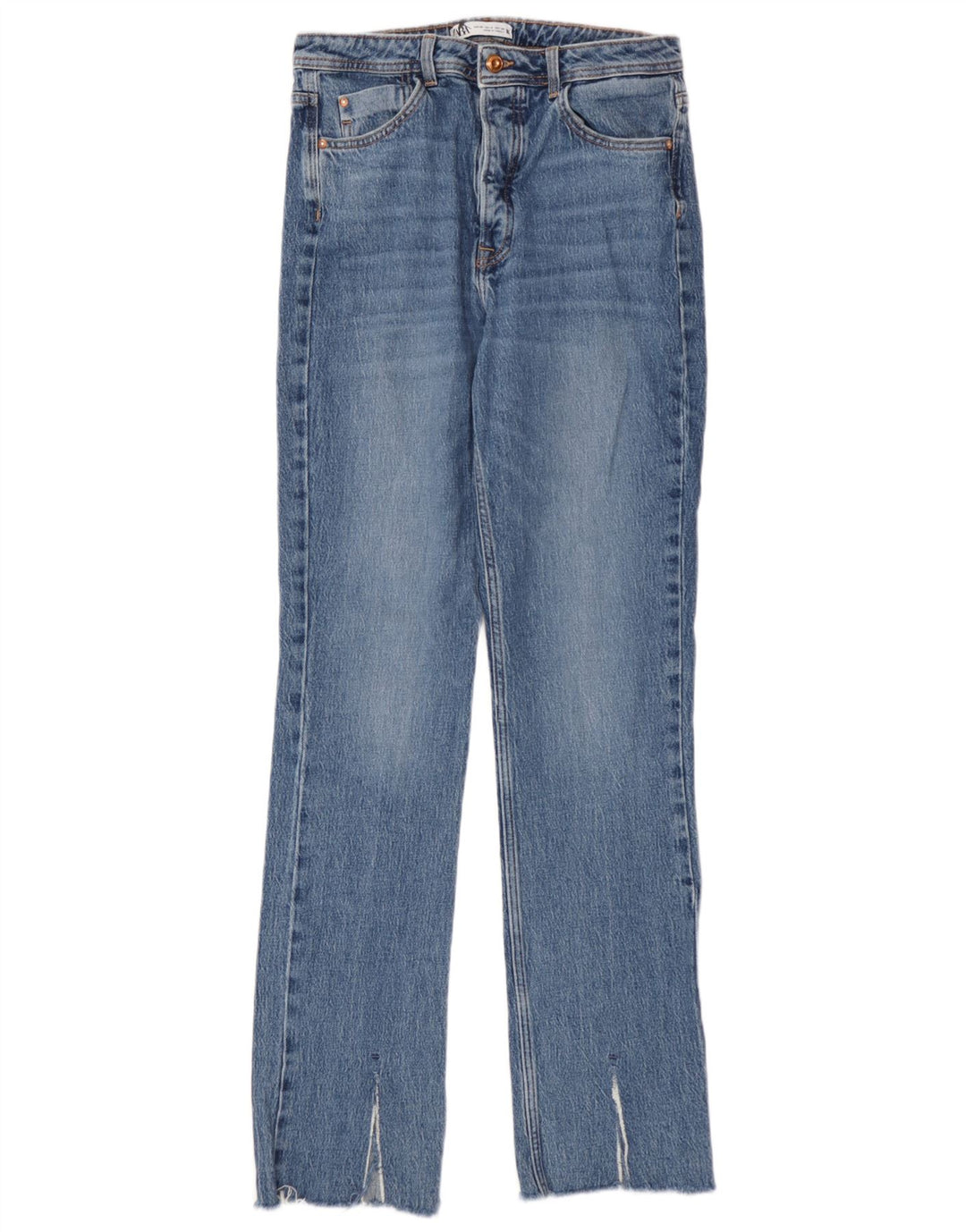 Zara Jeans Rectos Mujer EU 40 Medium W30 L32 Algodón Azul