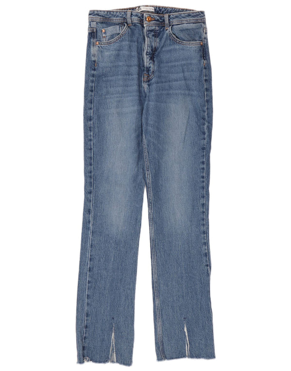 Zara Jeans Rectos Mujer EU 40 Medium W30 L32 Algodón Azul