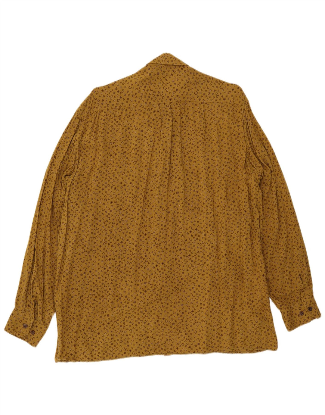 Eterna Camisa con patrón abstracto para hombre, talla 41 16, grande, amarilla