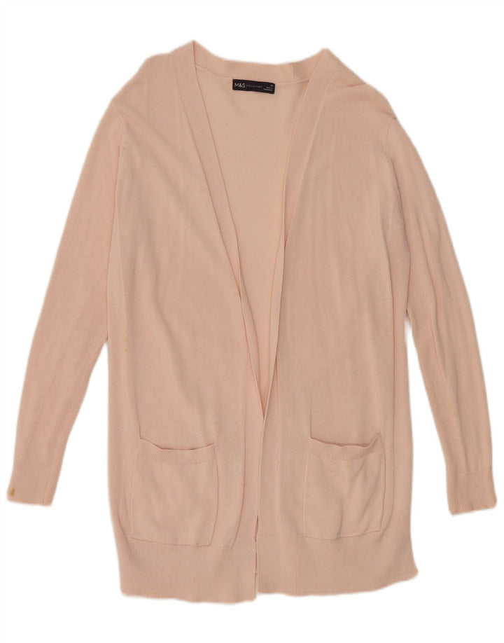 Marks & Spencer Suéter Cárdigan Extragrande Largo para Mujer UK 10 Small Pink