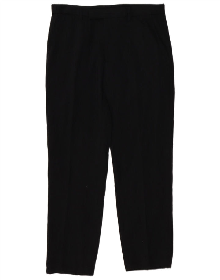 Marks & Spencer Pantalones de traje rectos regulares para mujer W32 L29 Negro