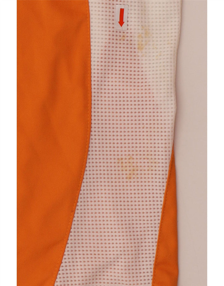 ADIDAS Hombre Climacool Camiseta Top Grande Naranja Colorblock Poliéster