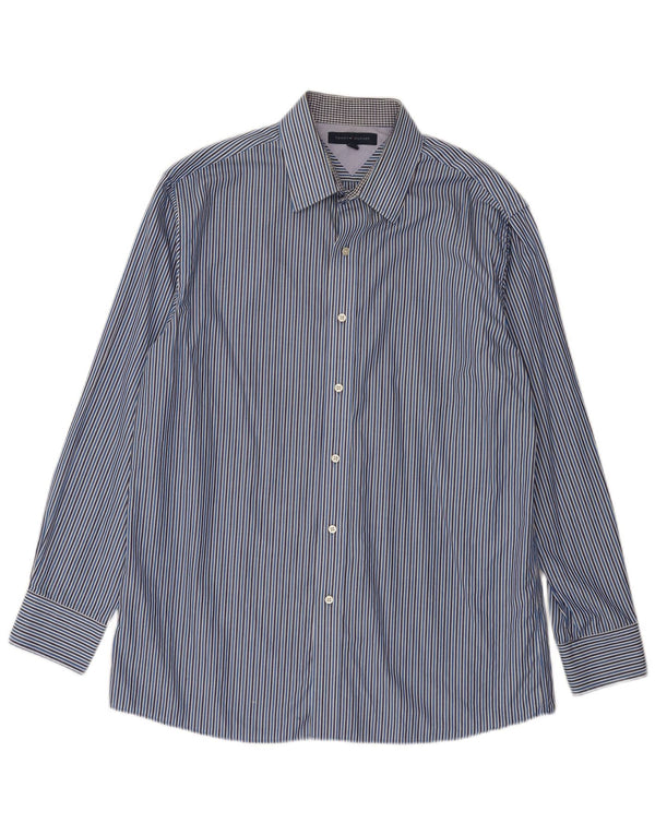 Camisa Tommy Hilfiger para hombre talla 16 grande azul a rayas