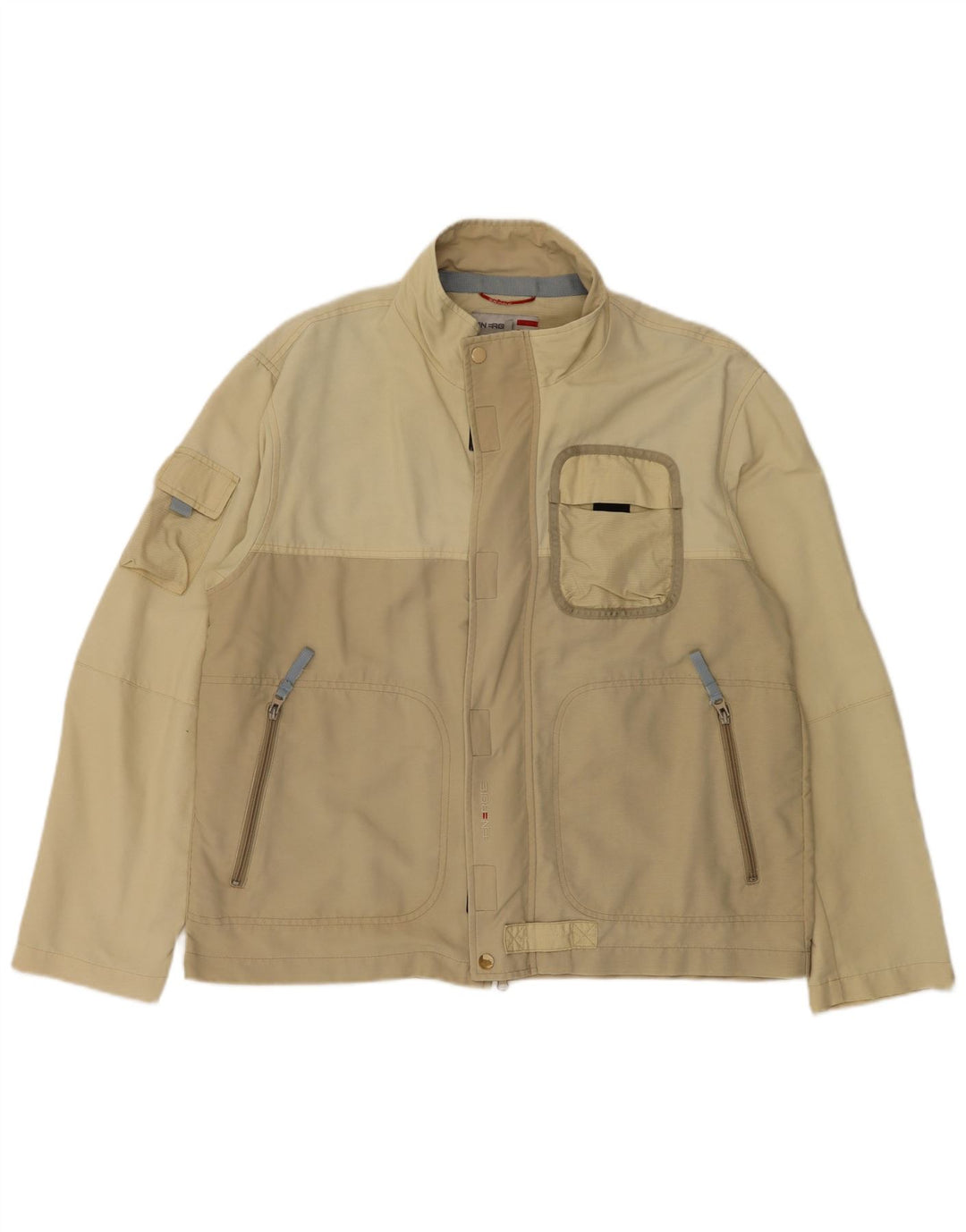 Chaqueta utilitaria Energie para hombre UK 42 XL Beige Colorblock