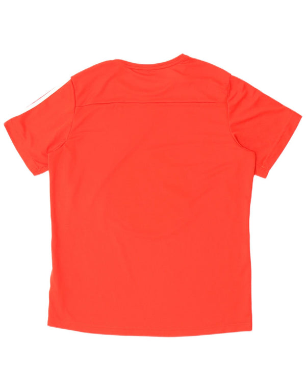 Adidas Mens Climalite Graphic Camiseta Top Grande Poliéster Rojo