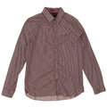 TED BAKER Camisa para hombre Talla 4 Grande Púrpura Rayas Algodón