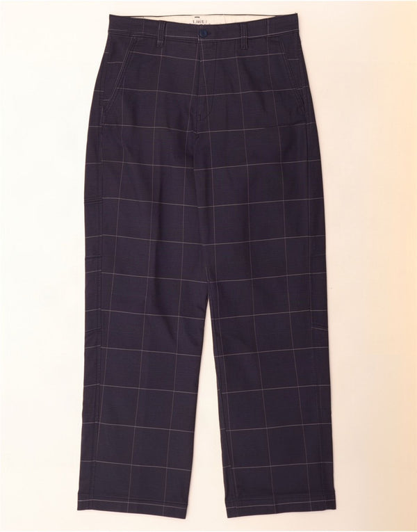 Levi's Pantalón chino holgado para hombre W30 L32 Algodón a cuadros azul marino