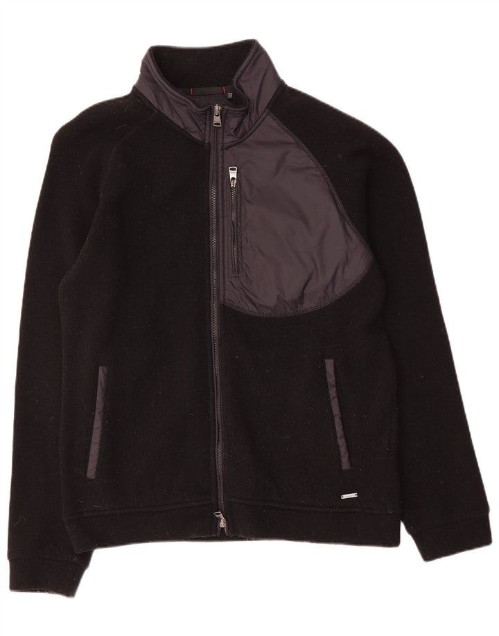Woolrich Cárdigan De Hombre Pequeño De Lana Color Block Negro