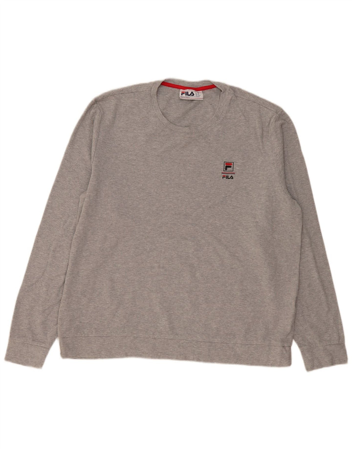 Fila Hombre Sudadera Jumper XL Gris Algodón