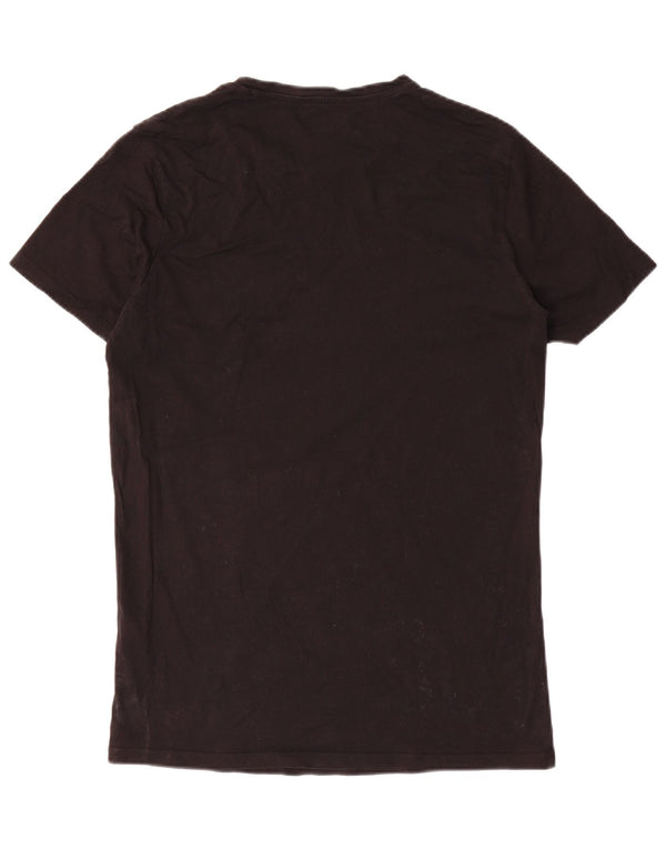 Diesel Hombre Camiseta Top Grande Algodón Negro