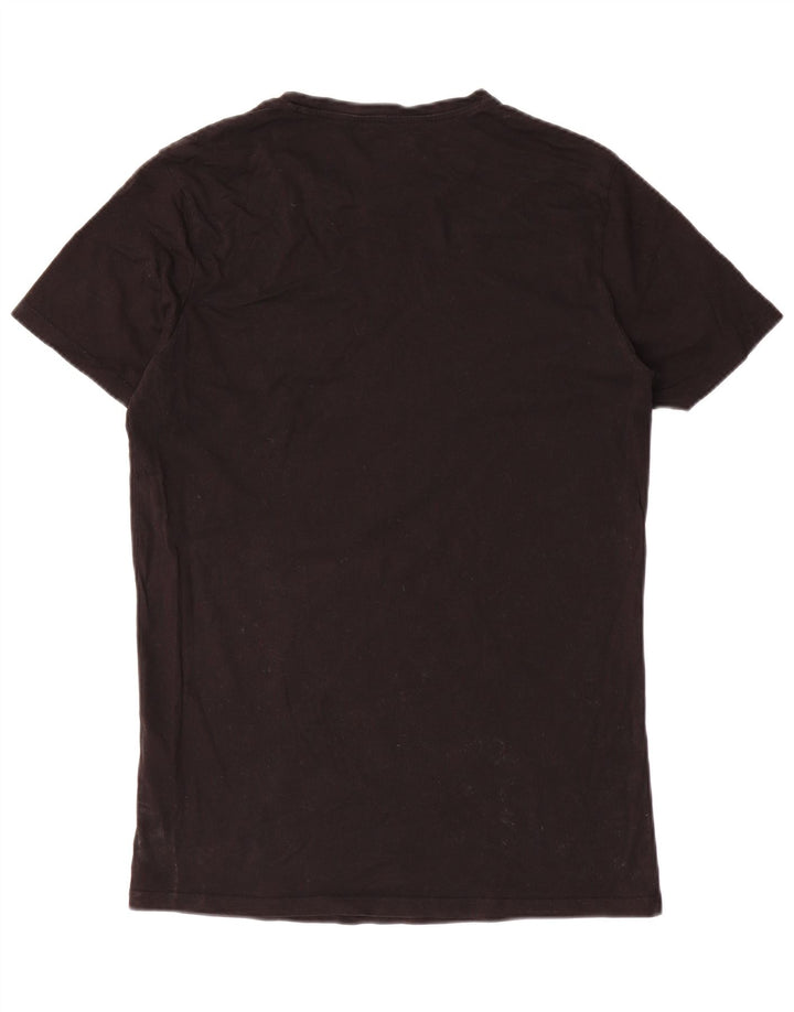 Diesel Hombre Camiseta Top Grande Algodón Negro