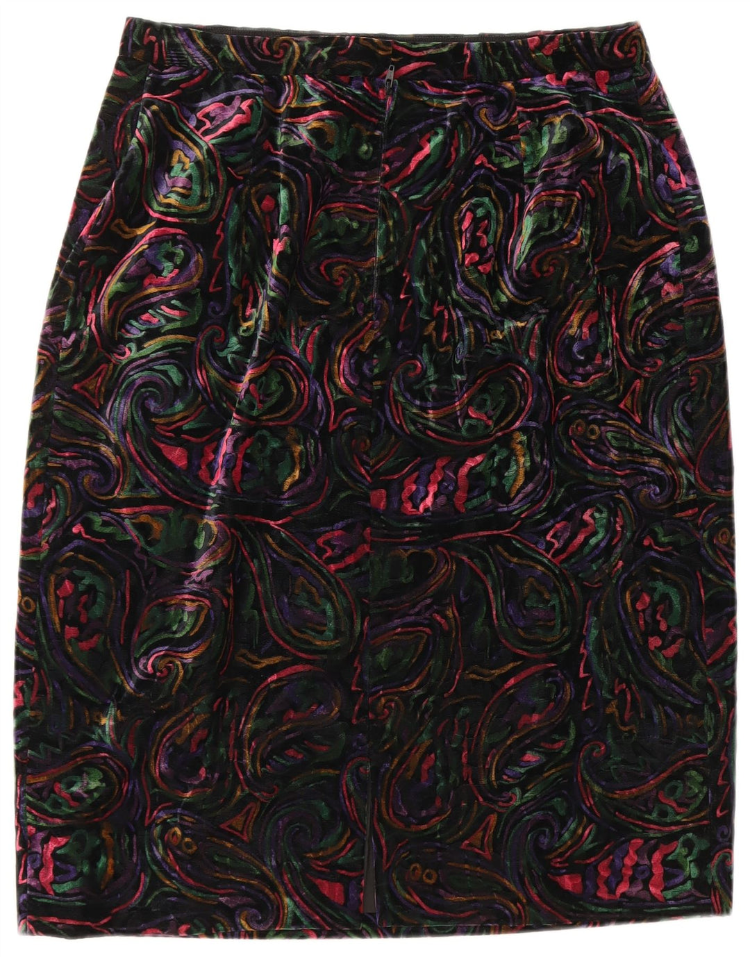 VINTAGE Mujer 1 Botón 2 Piezas Falda Set UK 12 Medio W32 Multicolor