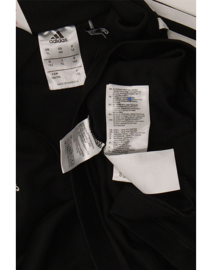 Adidas Chicos Climalite Jersey Chándal Top 11-12 Años Grande Negro