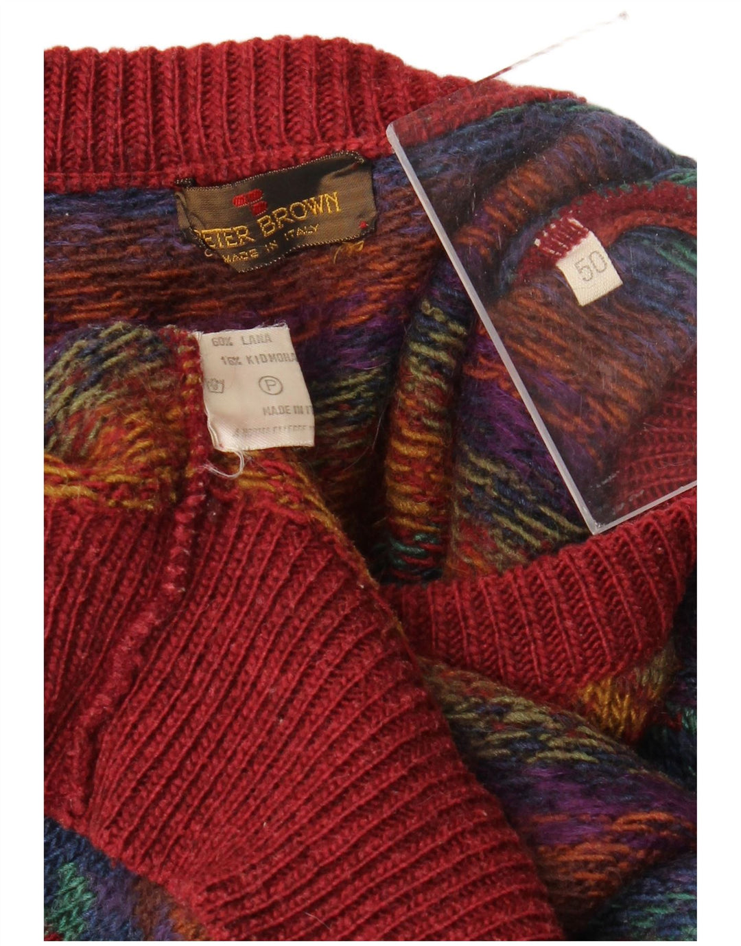 PETER BROWN Jersey de cuello redondo para hombre IT 50 Medium Multicolor