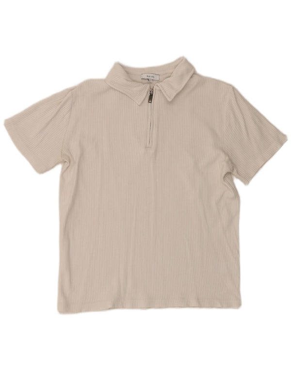Polo REISS para mujer UK 6 XS Algodón blanco