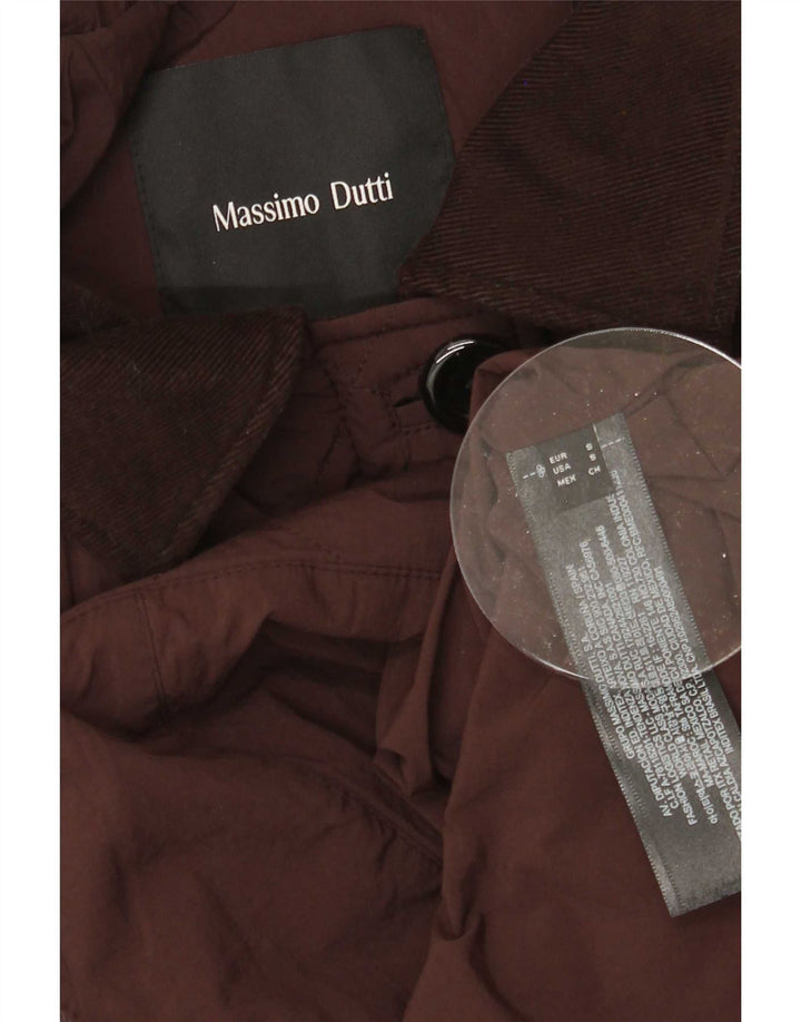 Massimo Dutti Chaqueta Acolchada Extragrande Mujer UK 10 Small Marrón Poliéster