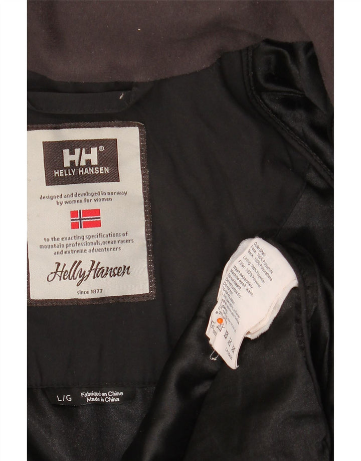 HELLY HANSEN Abrigo cortavientos con capucha para mujer UK 46 Large Poliamida negra