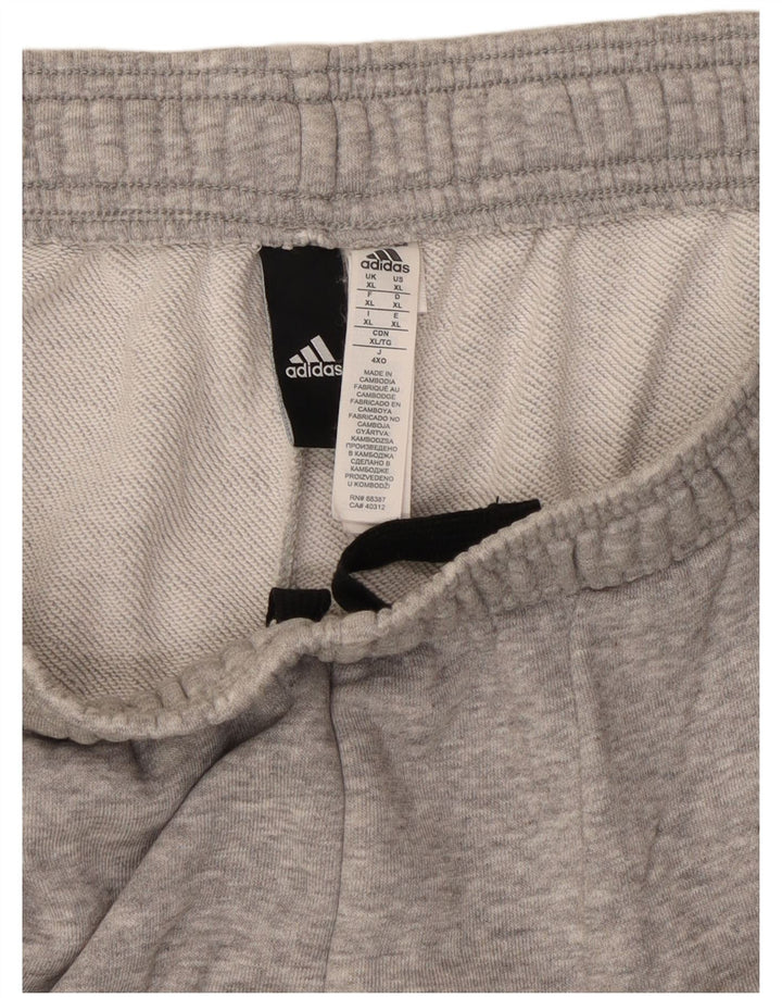 ADIDAS Pantalones cortos deportivos gráficos para hombre XL Algodón gris