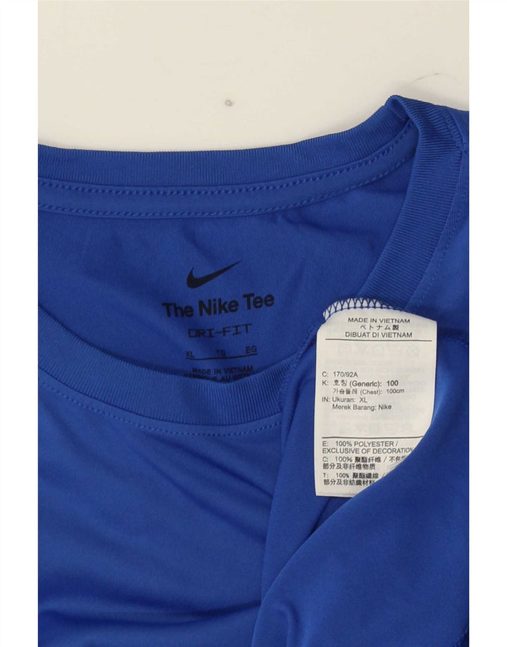 Camiseta Nike Dri Fit para hombre Top XL Poliéster azul