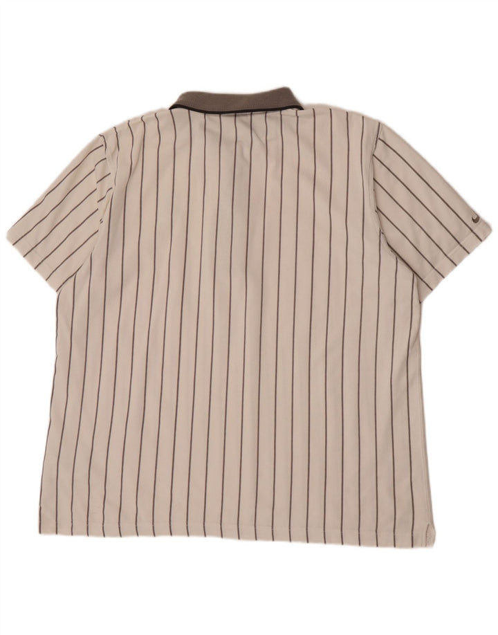 Polo Nike Hombre XL Algodón A Rayas Blanco