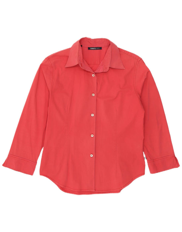 Cerruti 1881 Camisa para mujer UK 44 Grande Algodón rosa