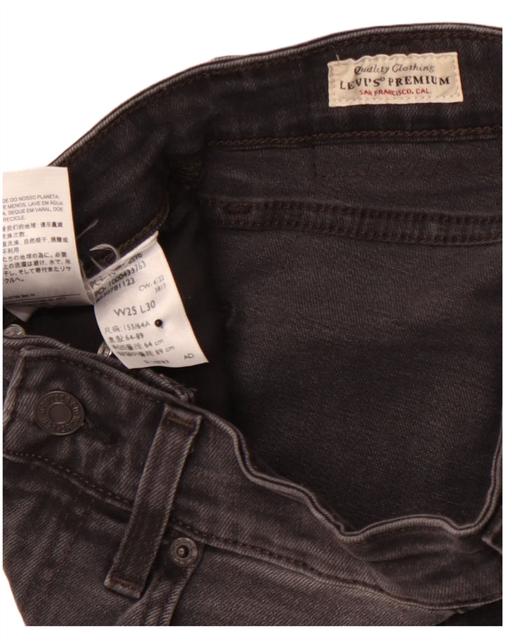 LEVI'S Vaqueros pitillo de talle alto 721 para mujer W25 L27 Negro