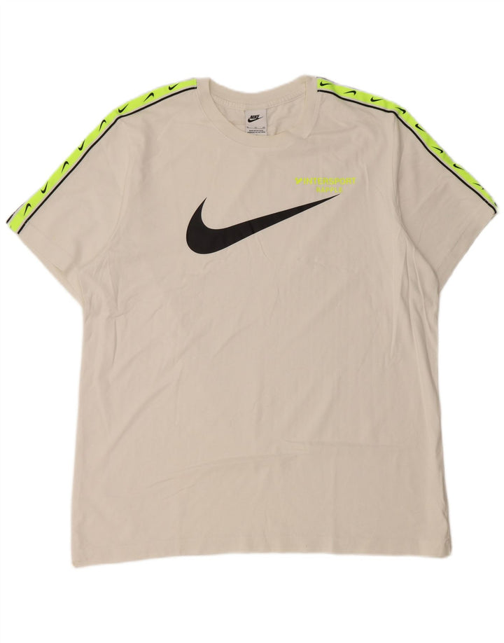 Nike Camiseta gráfica para hombre Top XL Blanco Colorblock