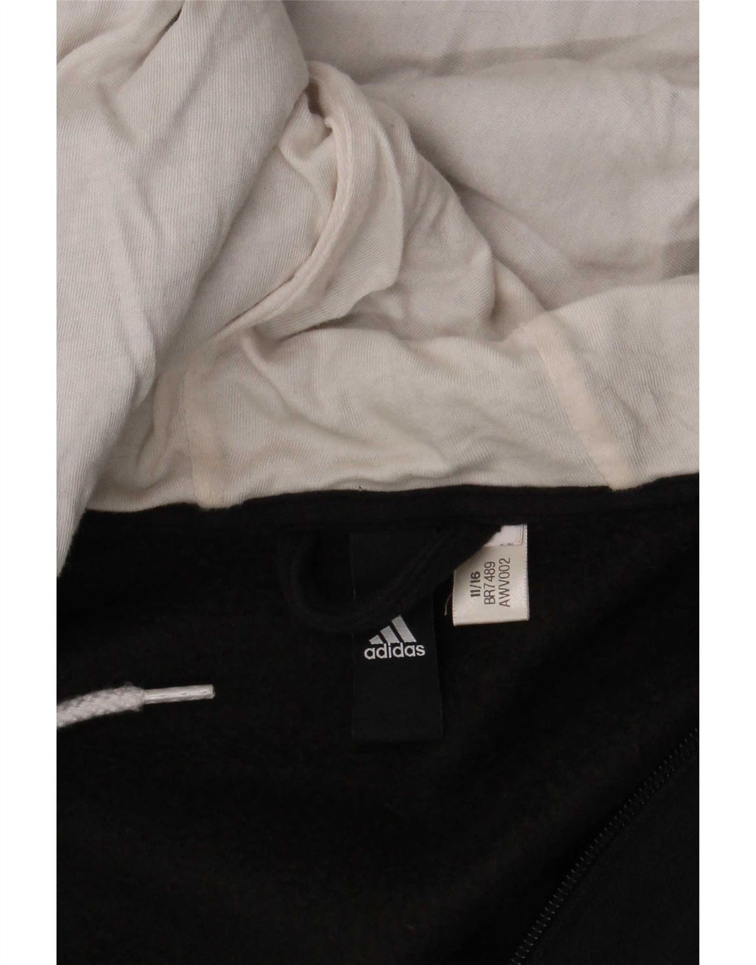 Adidas - Sudadera con capucha y cremallera para hombre, talla grande, color negro