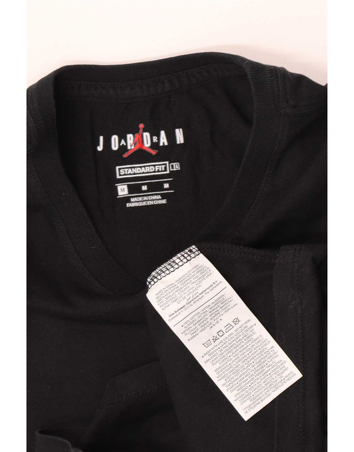 Jordan - Camiseta de ajuste estándar para hombre, talla mediana, algodón negro
