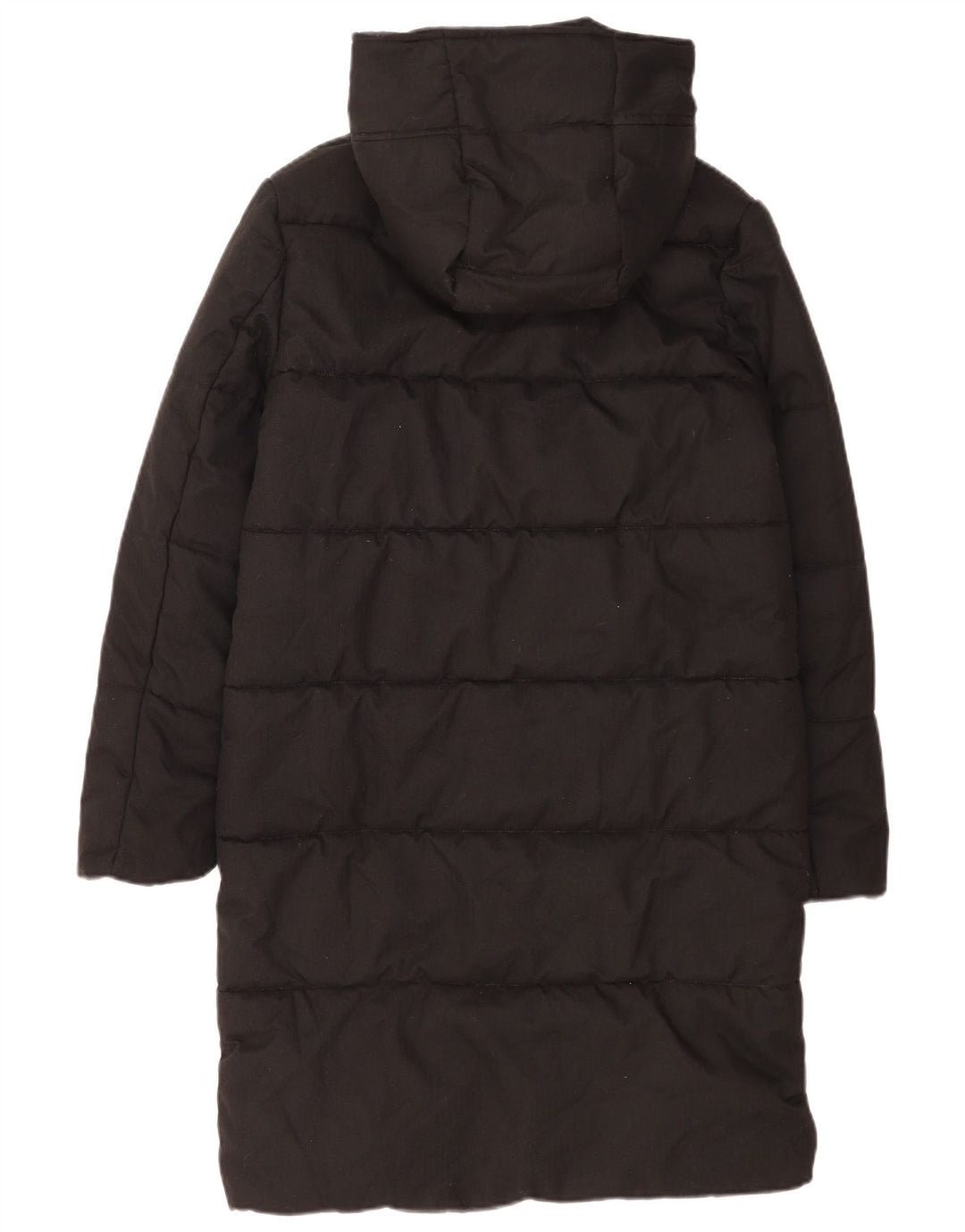 Crew Clothing Abrigo acolchado con capucha para mujer UK 8 Small Poliéster negro