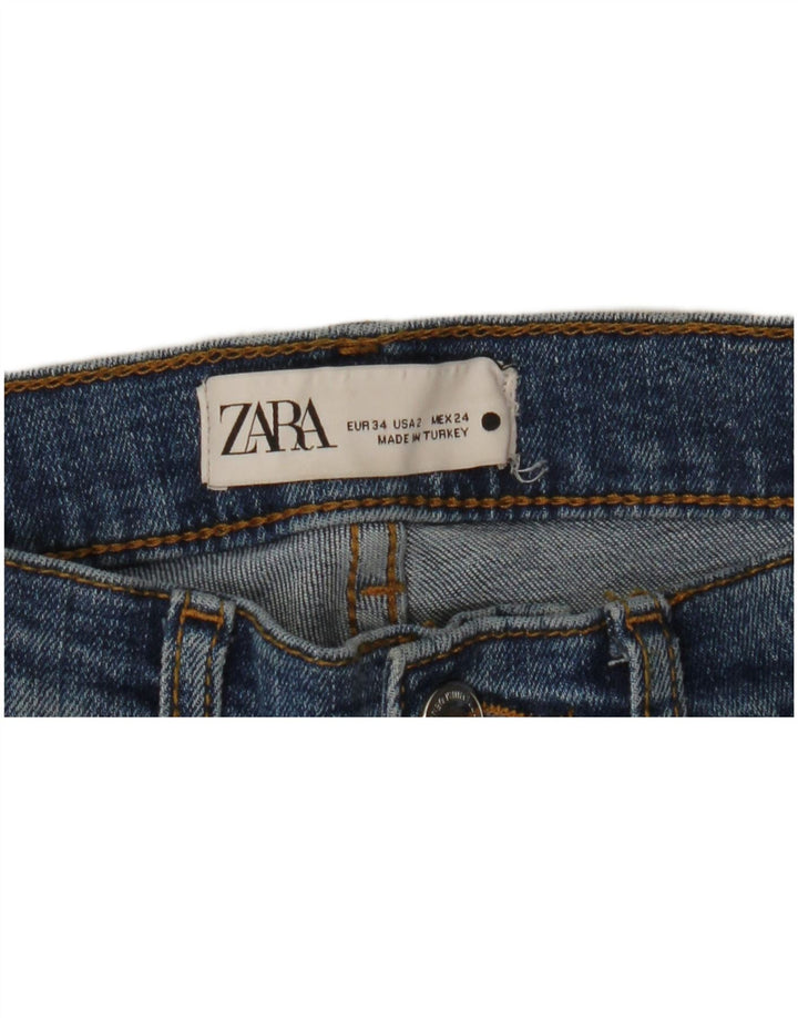 ZARA Vaqueros Bootcut Mujer EU 34 2XS W24 L26 Azul