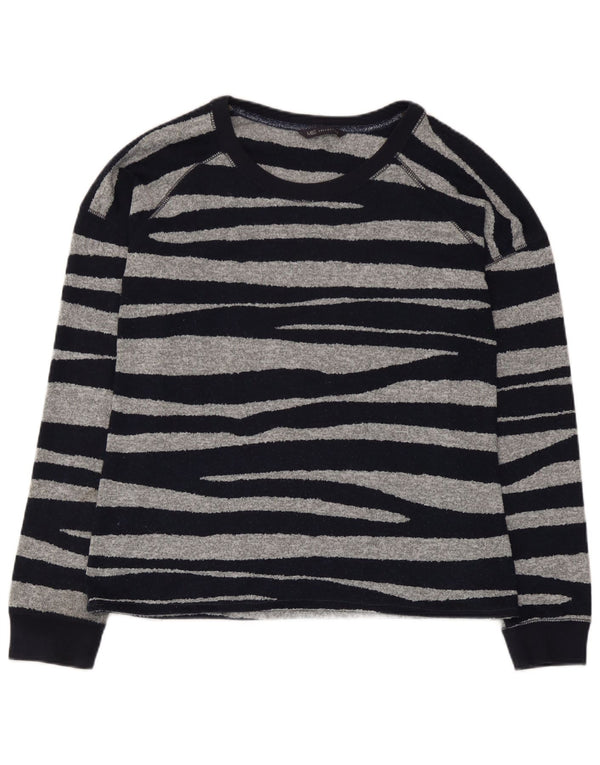 Marks & Spencer Top para mujer de manga larga UK 42 Mediano Azul marino a rayas