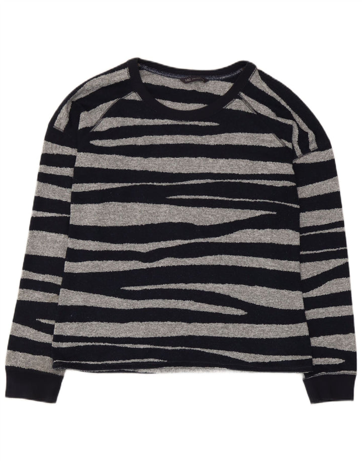 Marks & Spencer Top para mujer de manga larga UK 42 Mediano Azul marino a rayas