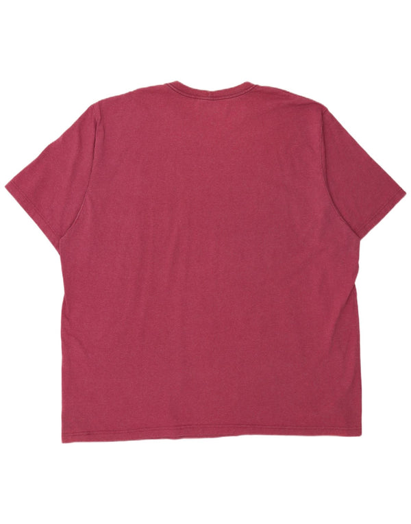 Carhartt Mens Loose Fit T-Shirt Top 3XL Burgundy Cotton