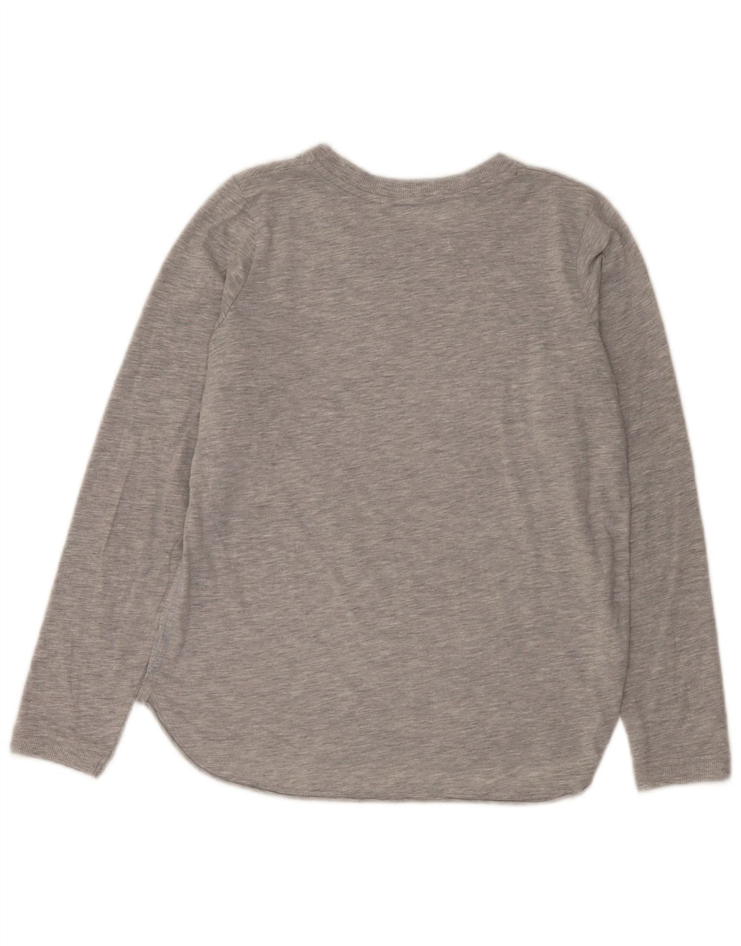Vintage mujer top manga larga Reino Unido 12 gris medio moteado
