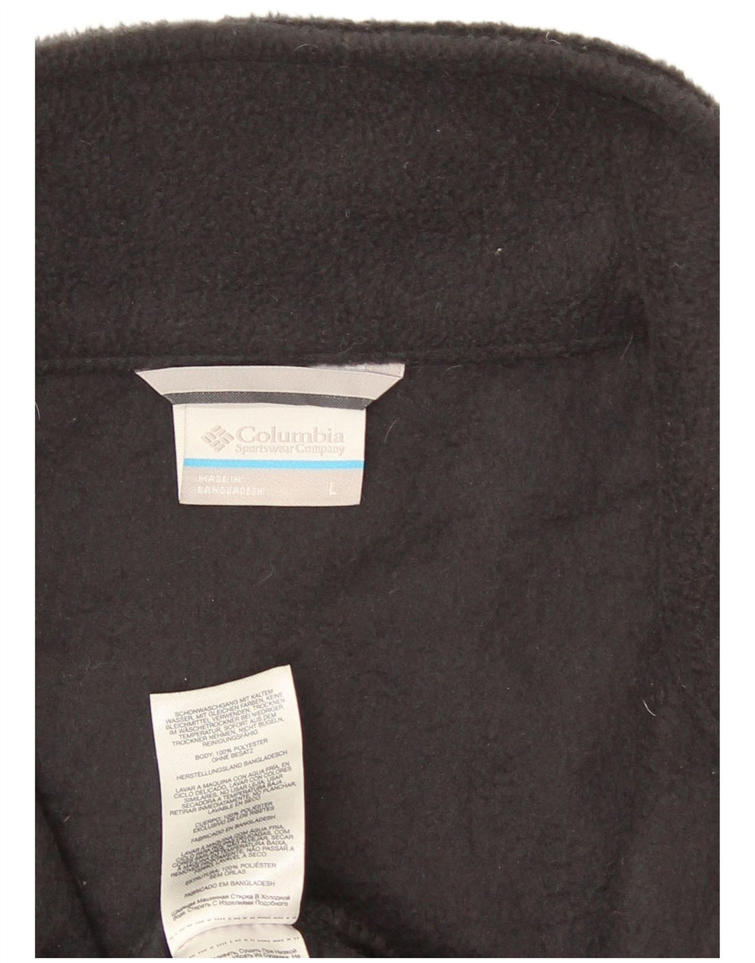 Columbia Chaleco polar para hombre Reino Unido 40 Grande Poliéster negro