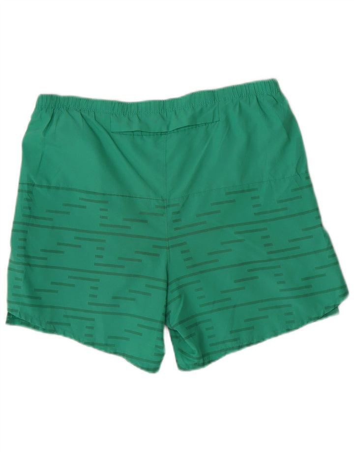 Nike Dri Fit - Pantalones cortos deportivos para hombre (poliéster a rayas), color verde